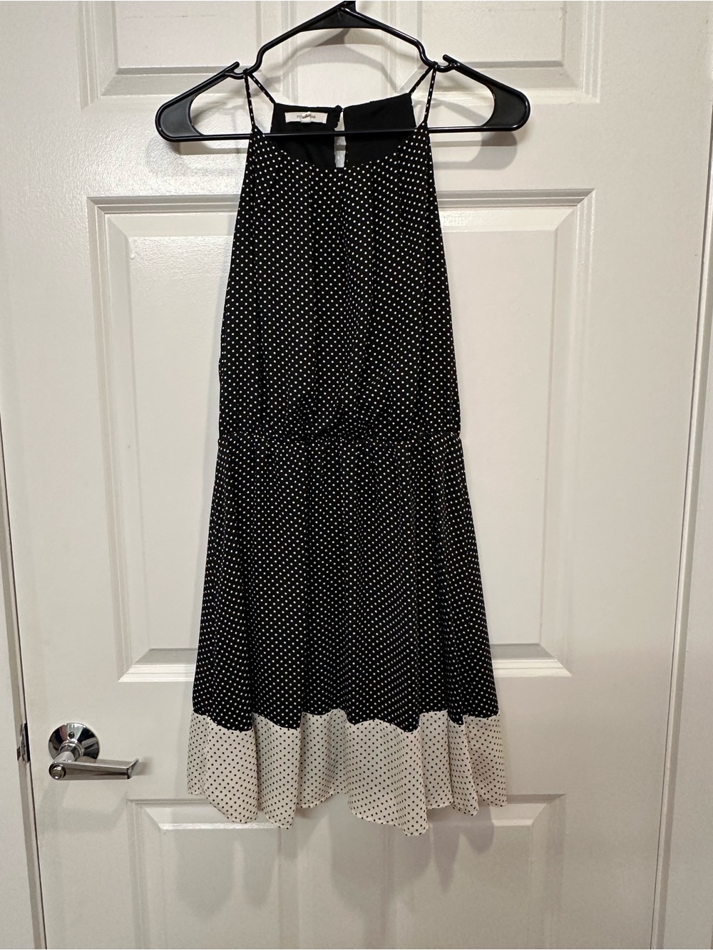 Maurices Black and White Polka Dot Midi Skirt